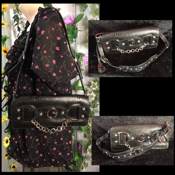 Y2K Classic black faux snake print mini handbag 🖤 - Picture 12 of 12